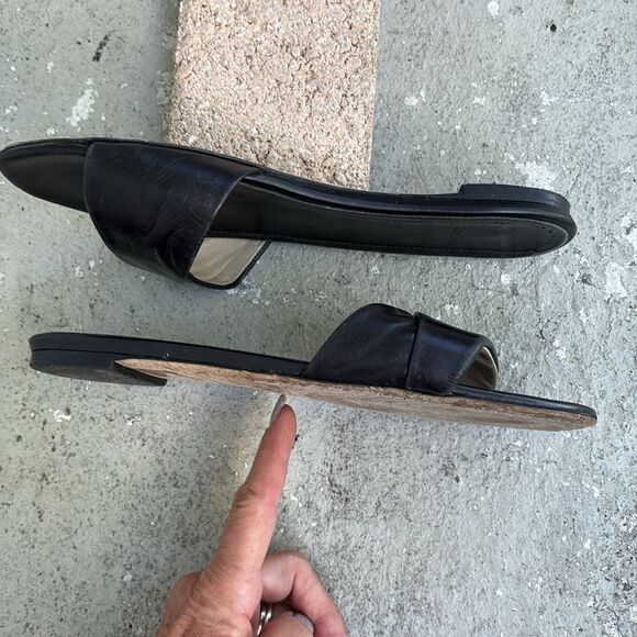 Theory Flat leather sandals - Picture 4 of 8